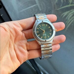 Two-Tone Silver and Gold Men's Watch